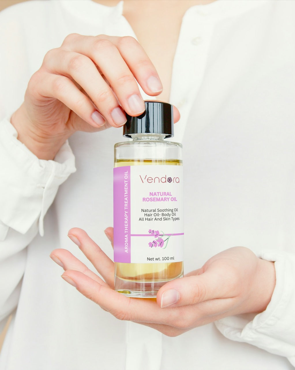Vendora Hair Revival Oil | Pure Rosemary Magic for Growth, Strength & Scalp Nourishment | 200ml